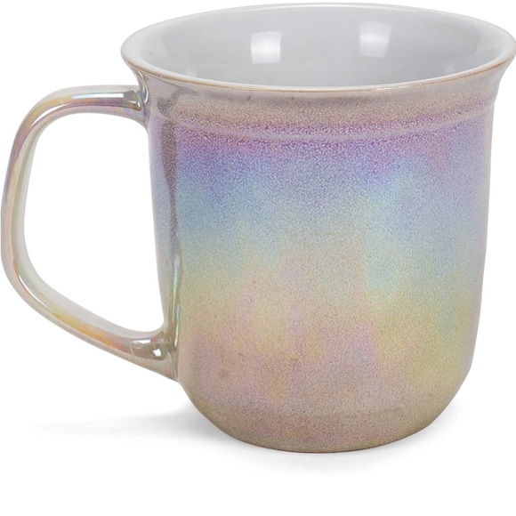 COPY - Purple With Cream Glossy Rainbow Glaze 17 OZ Stoneware Coffee Cup Mugs S… - Picture 3 of 7